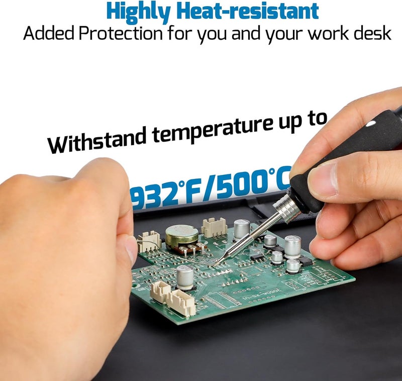 WeP M160 Silicone Soldering Mat 13.7x9.9 inches Heat-resistant with 5 Function Zones, Soldering Mat for, electronics repair, DIY Projects - Image 2